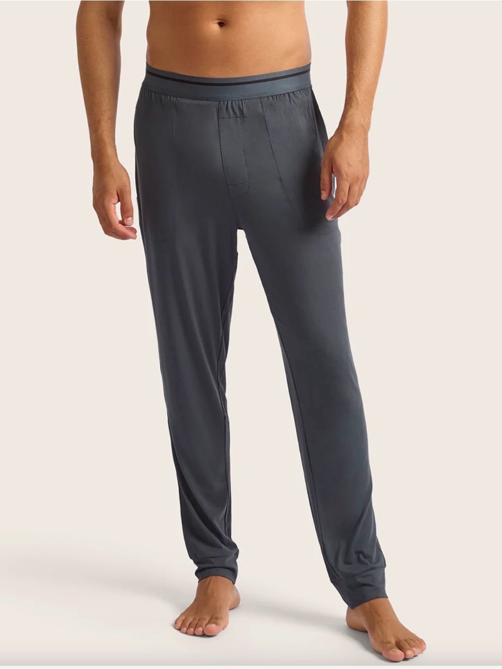 Boody Cuffed Sleep Pant Blue Pockets Men Size Medium Brand New